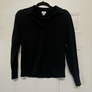 J.Crew black Long Sleeve v neck